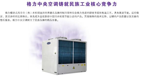 格力模塊式風(fēng)冷冷（熱）水中央空調(diào)機(jī)組